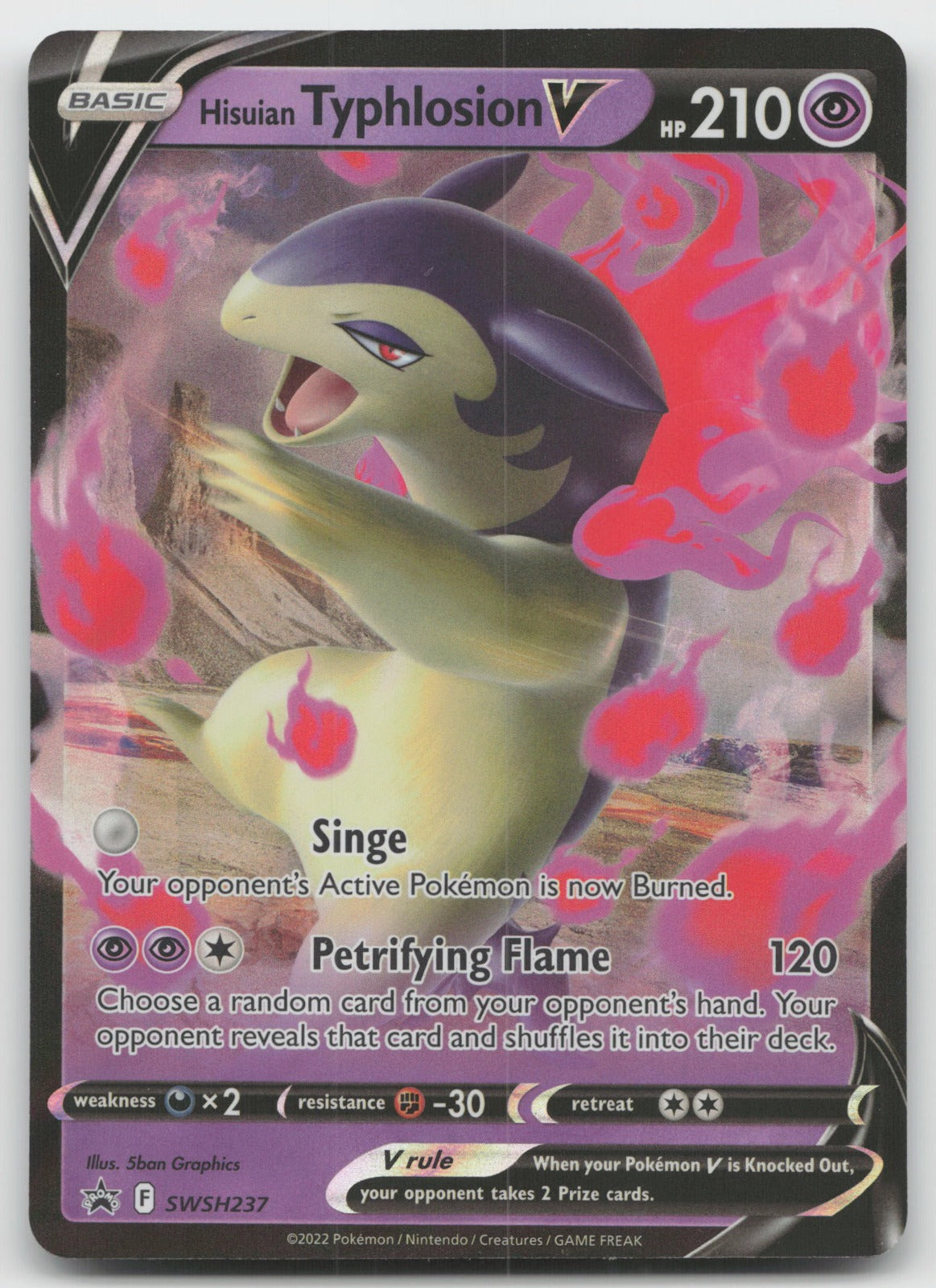 Hisuian Typhlosion V Holo SWSH: Sword & Shield Promo Cards SWSH237 NM