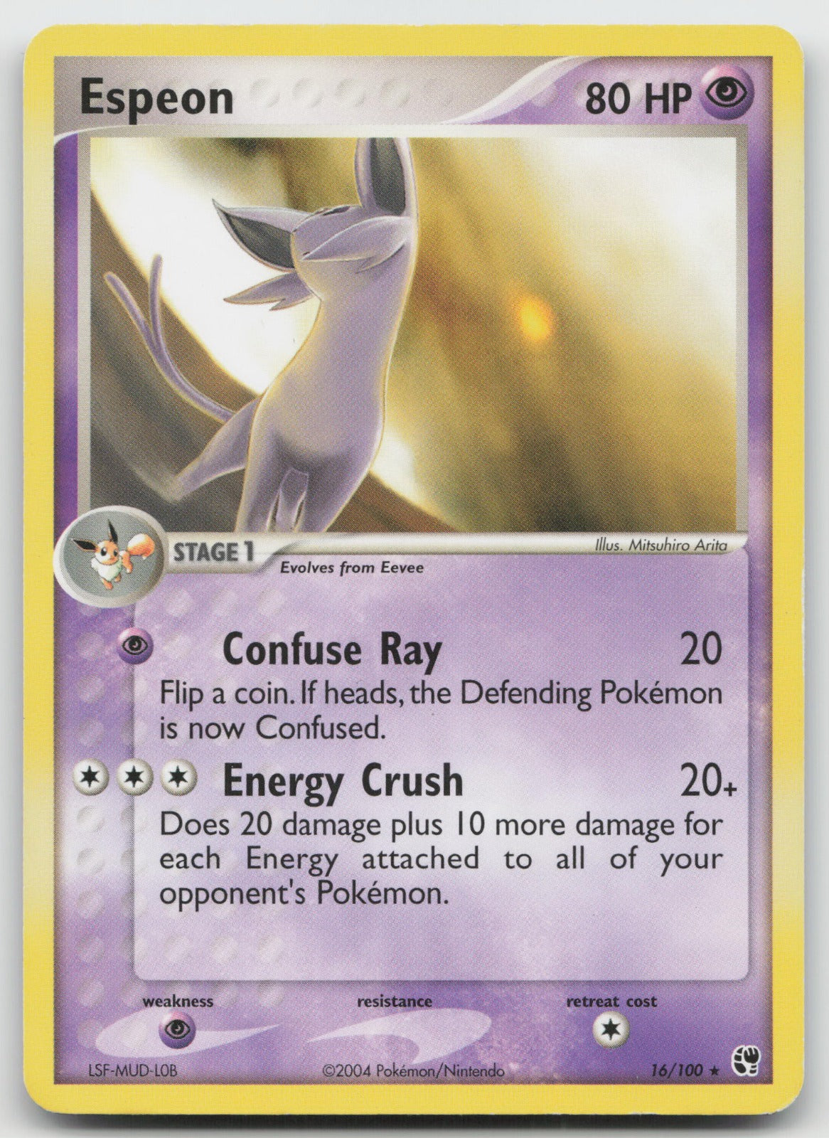 Espeon Rare Sandstorm 16/100 Deck Exclusive HP
