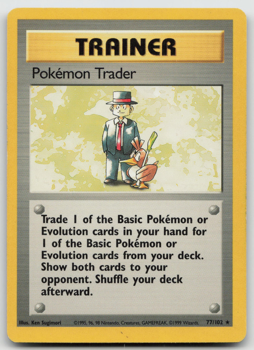 Pokemon Trader Rare Base Set 77/102 HP