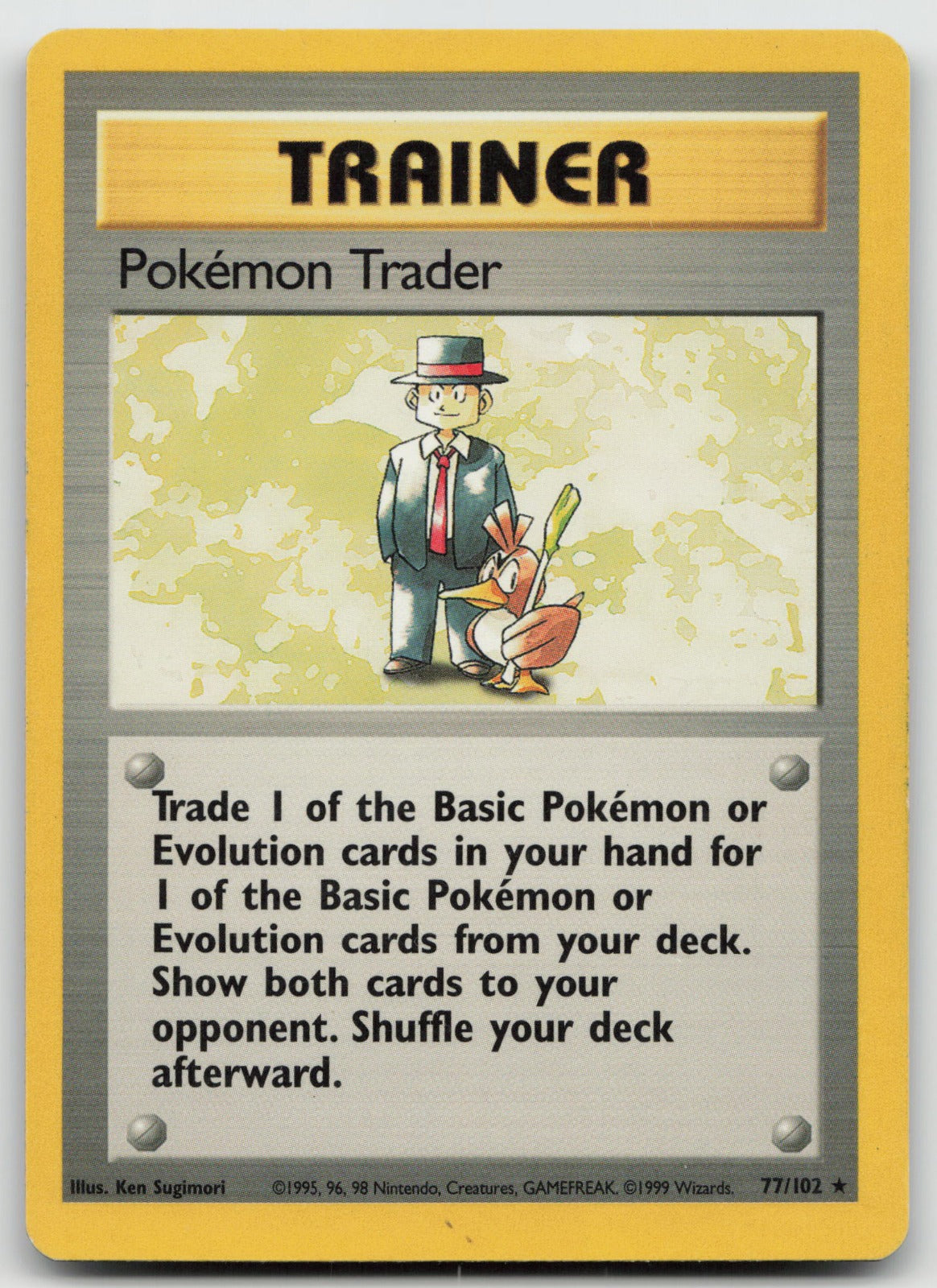Pokemon Trader Rare Base Set 77/102 HP
