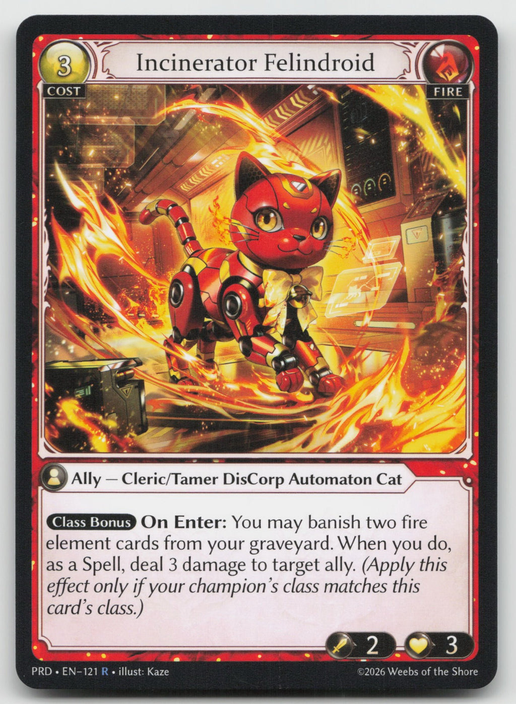 Incinerator Felindroid Rare .asphodel/paradise 121 NM