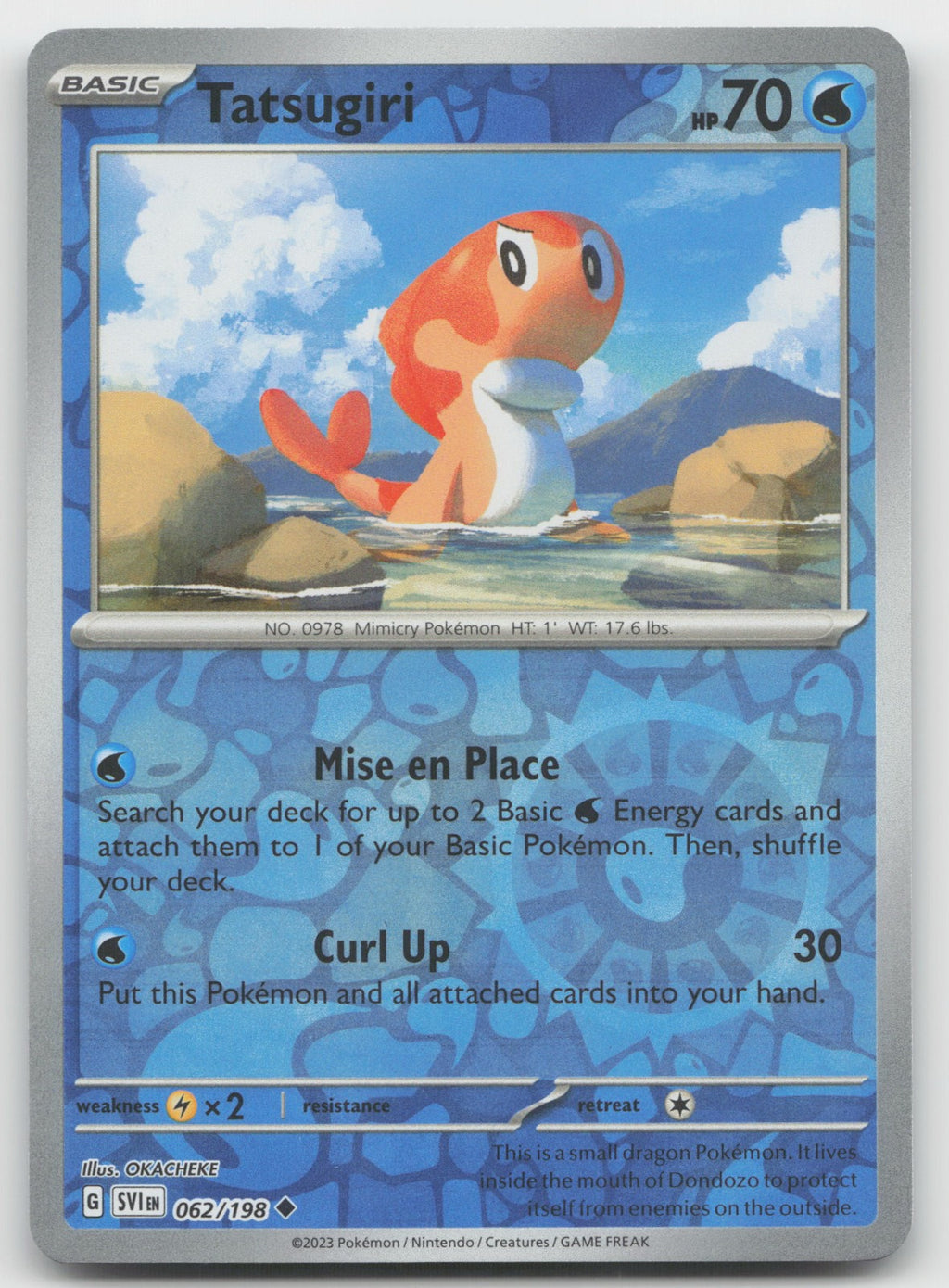 Tatsugiri Reverse Holo Uncommon SV01: Scarlet & Violet Base Set 062/198 NM