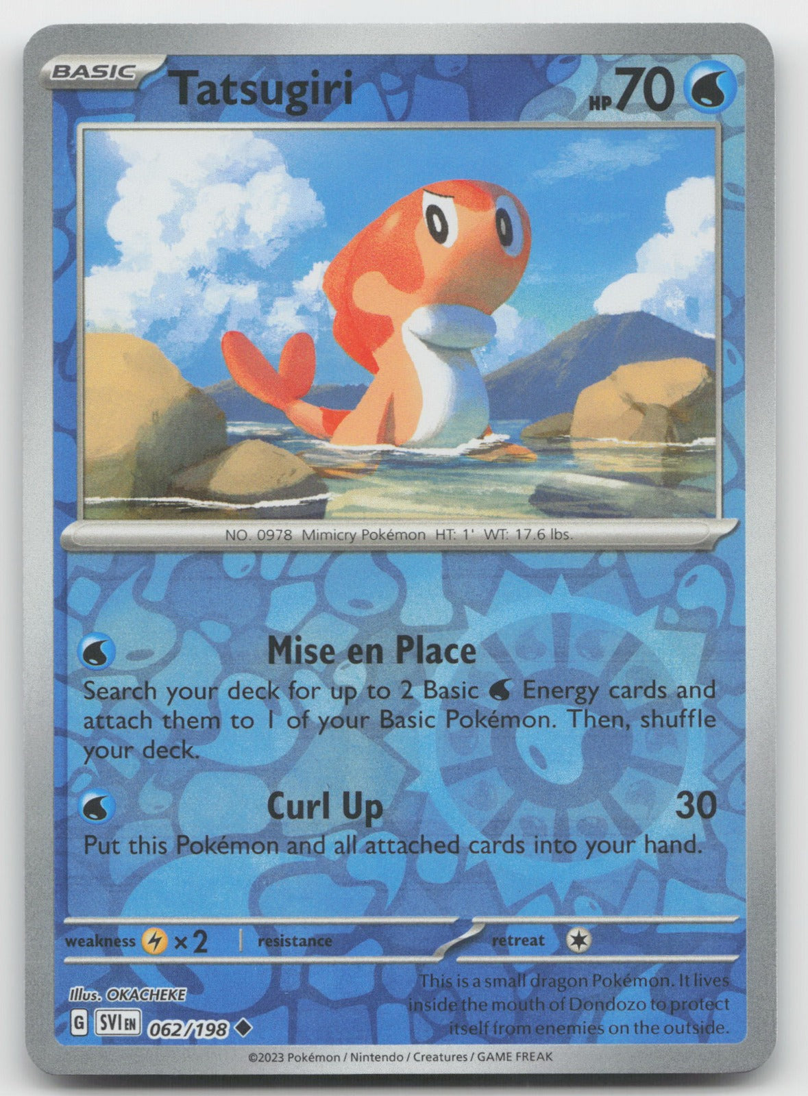 Tatsugiri Reverse Holo Uncommon SV01: Scarlet & Violet Base Set 062/198 NM