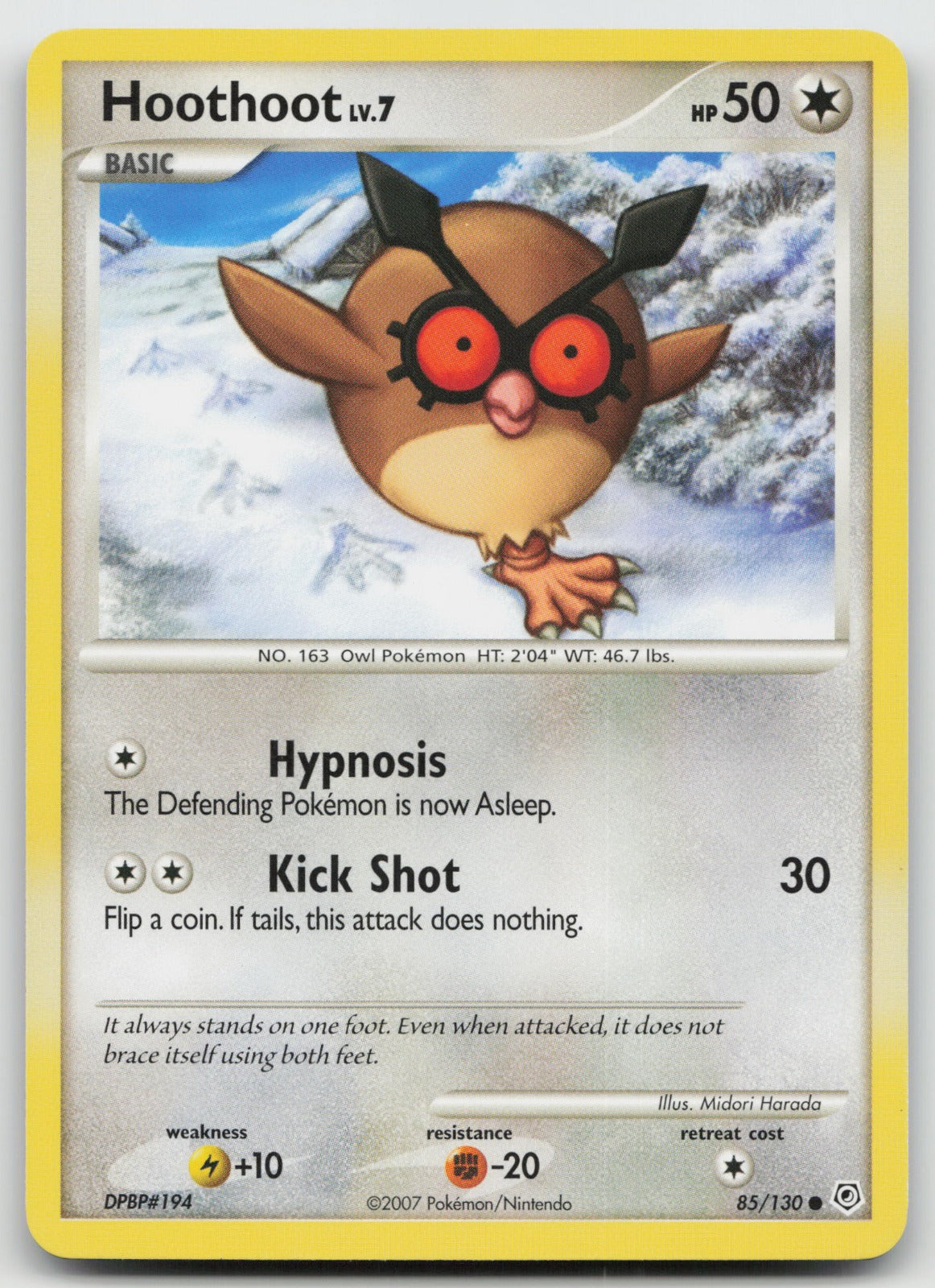 Hoothoot Common Diamond and Pearl 85/130 MP