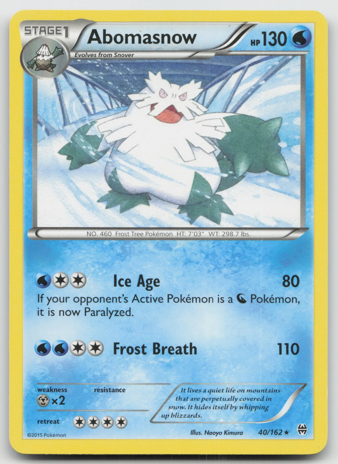 Abomasnow Rare XY - BREAKthrough 40/162 LP