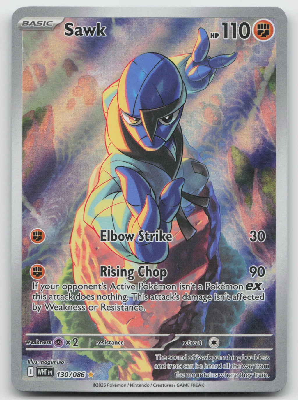Sawk Illustration Rare Holo SV: White Flare 130/086 NM