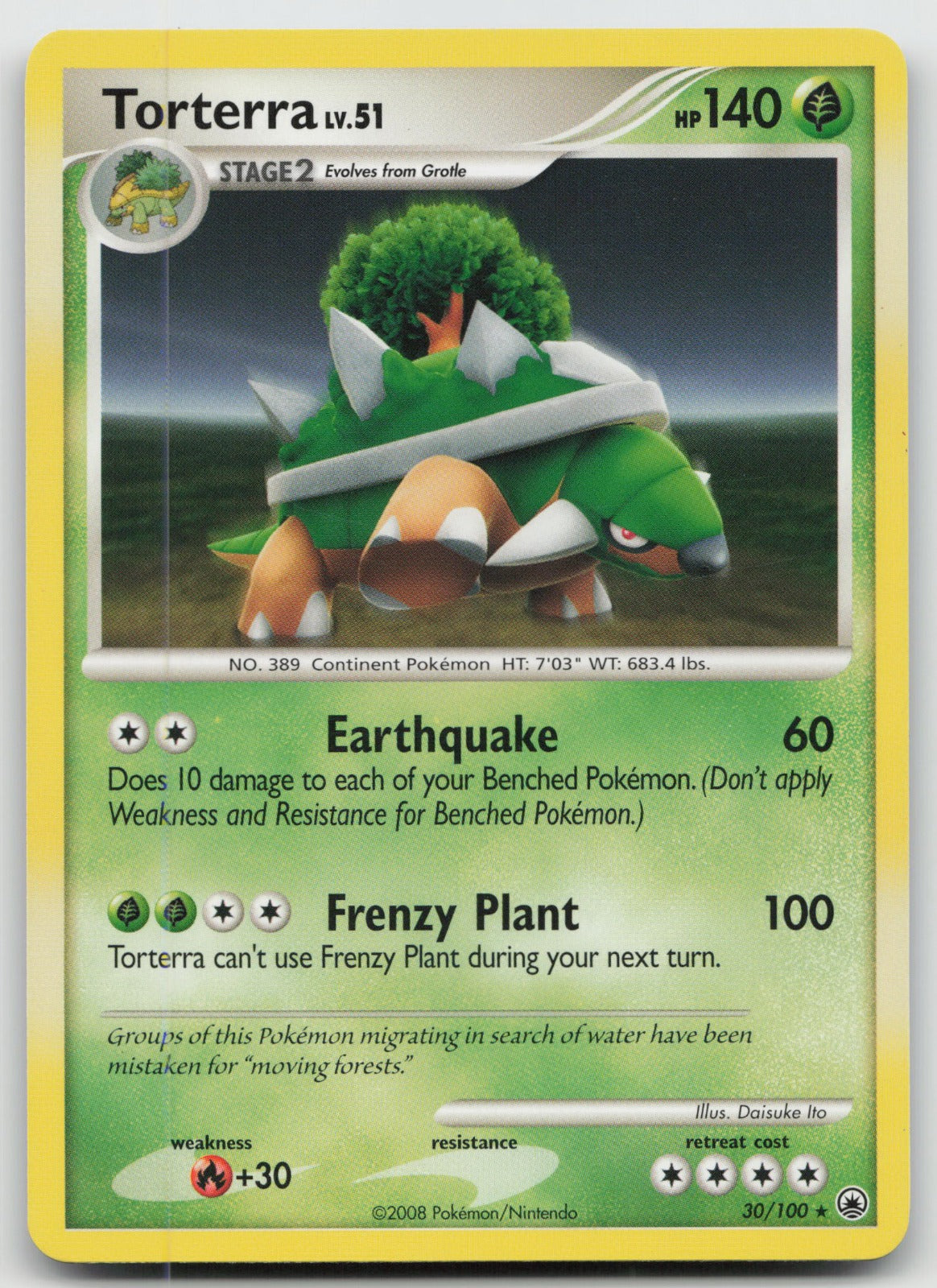 Torterra Rare Majestic Dawn 30/100 LP