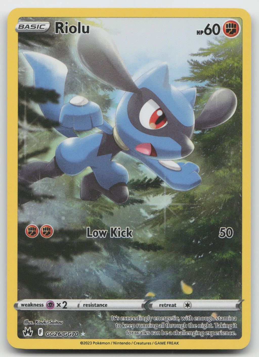 Riolu Ultra Rare Holo SWSH: Crown Zenith: Galarian Gallery GG26/GG70 NM