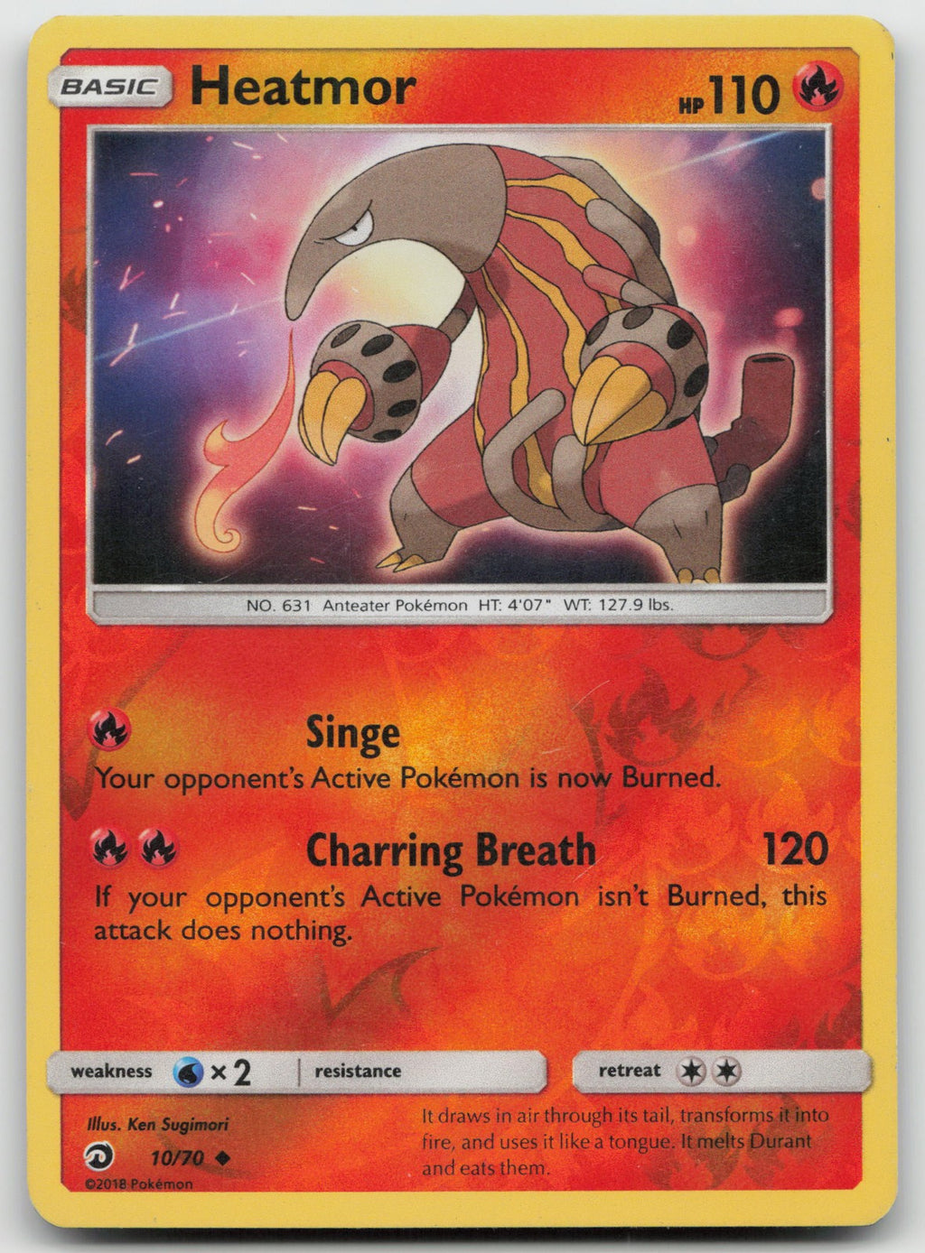 Heatmor Reverse Holo Uncommon Dragon Majesty 10/70 DMG