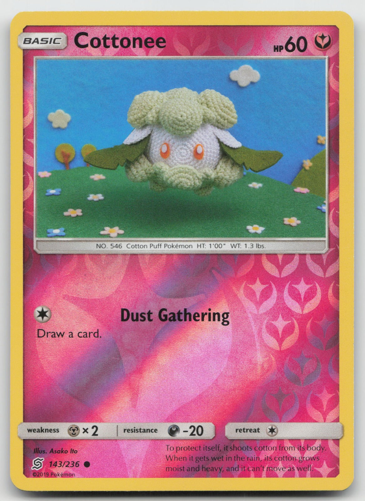 Cottonee Reverse Holo Common SM - Unified Minds 143/236 NM