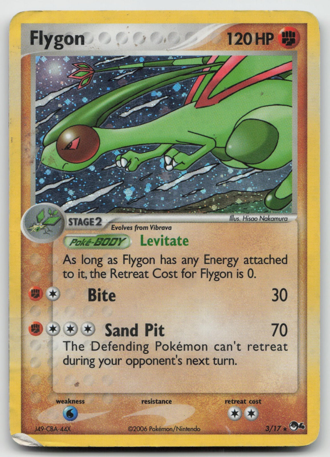 Flygon Rare Holo POP Series 4 3/17 DMG