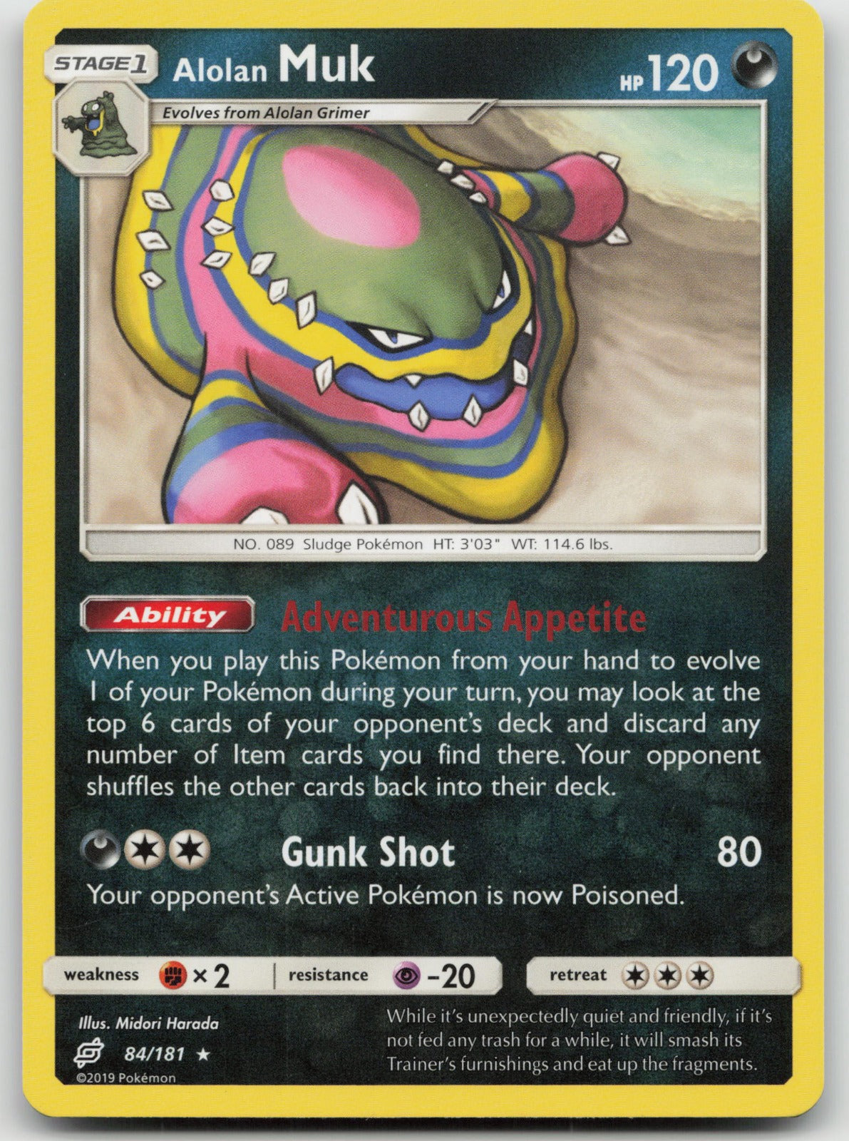 Alolan Muk Rare SM - Team Up 84/181 VLP