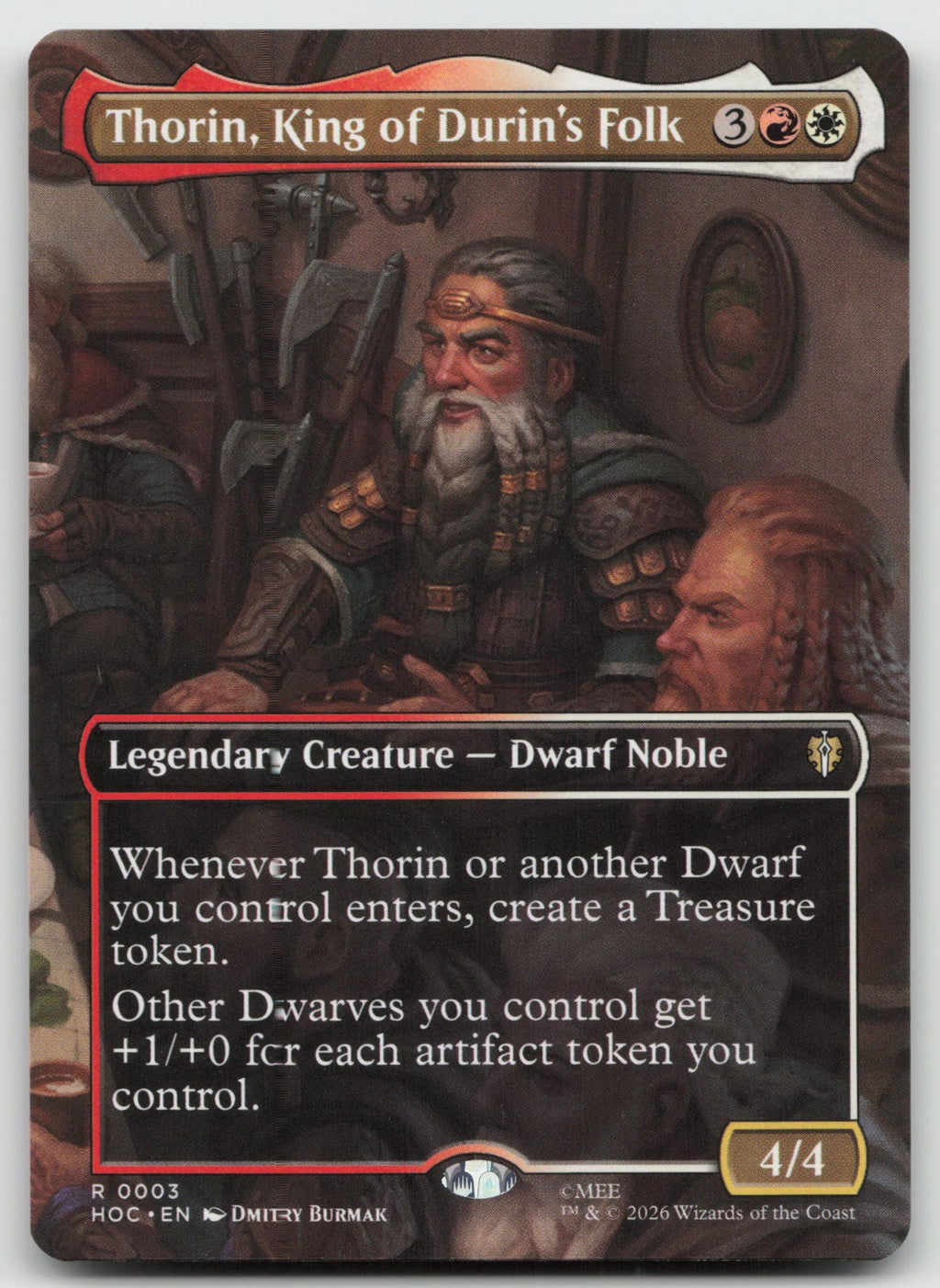 Thorin, King of Durin's Folk (Borderless) R The Hobbit: Eternal-Legal 3 NM