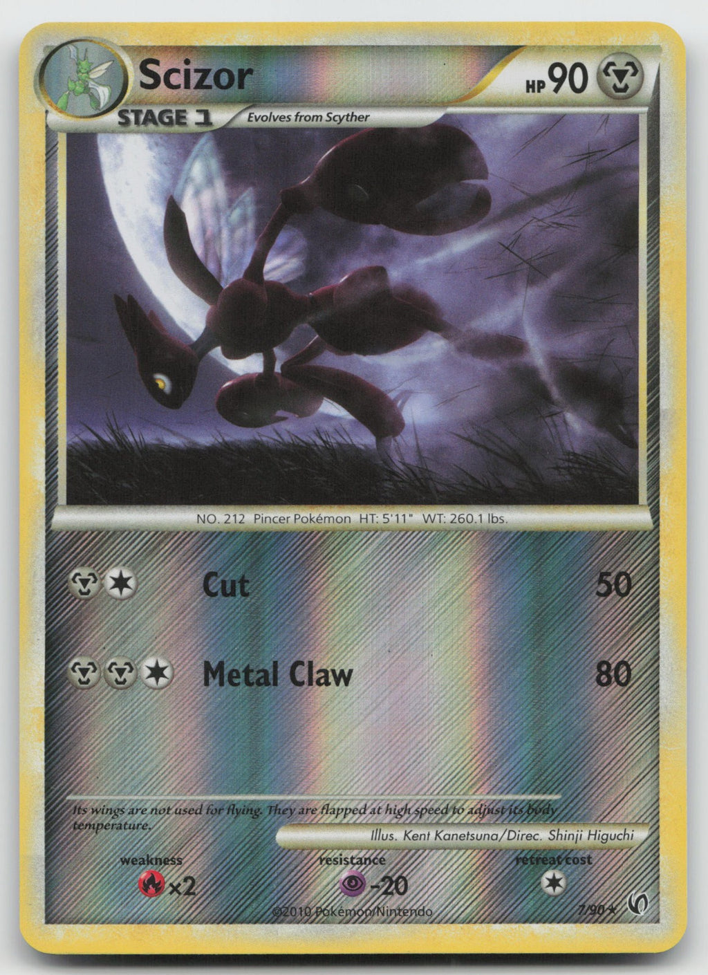 Scizor Reverse Holo Rare Undaunted 7/90 NM/VLP Minor Holo Scratches