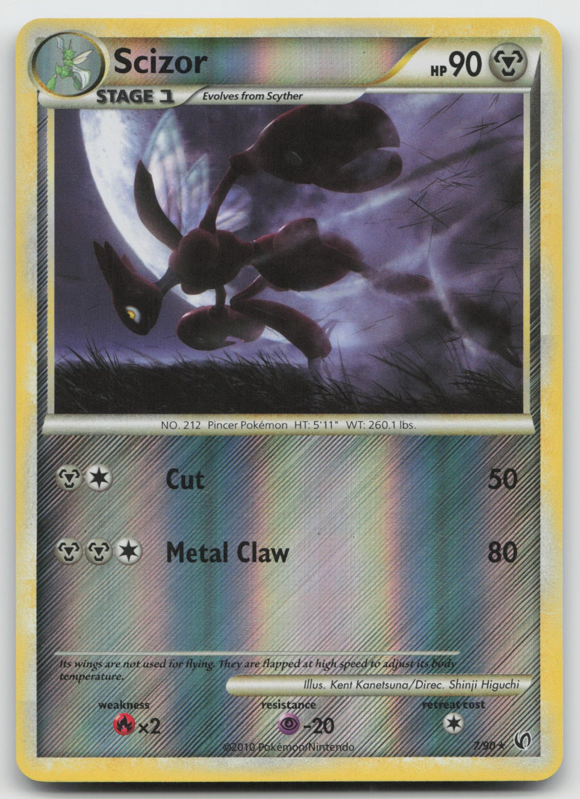 Scizor Reverse Holo Rare Undaunted 7/90 NM/VLP Minor Holo Scratches