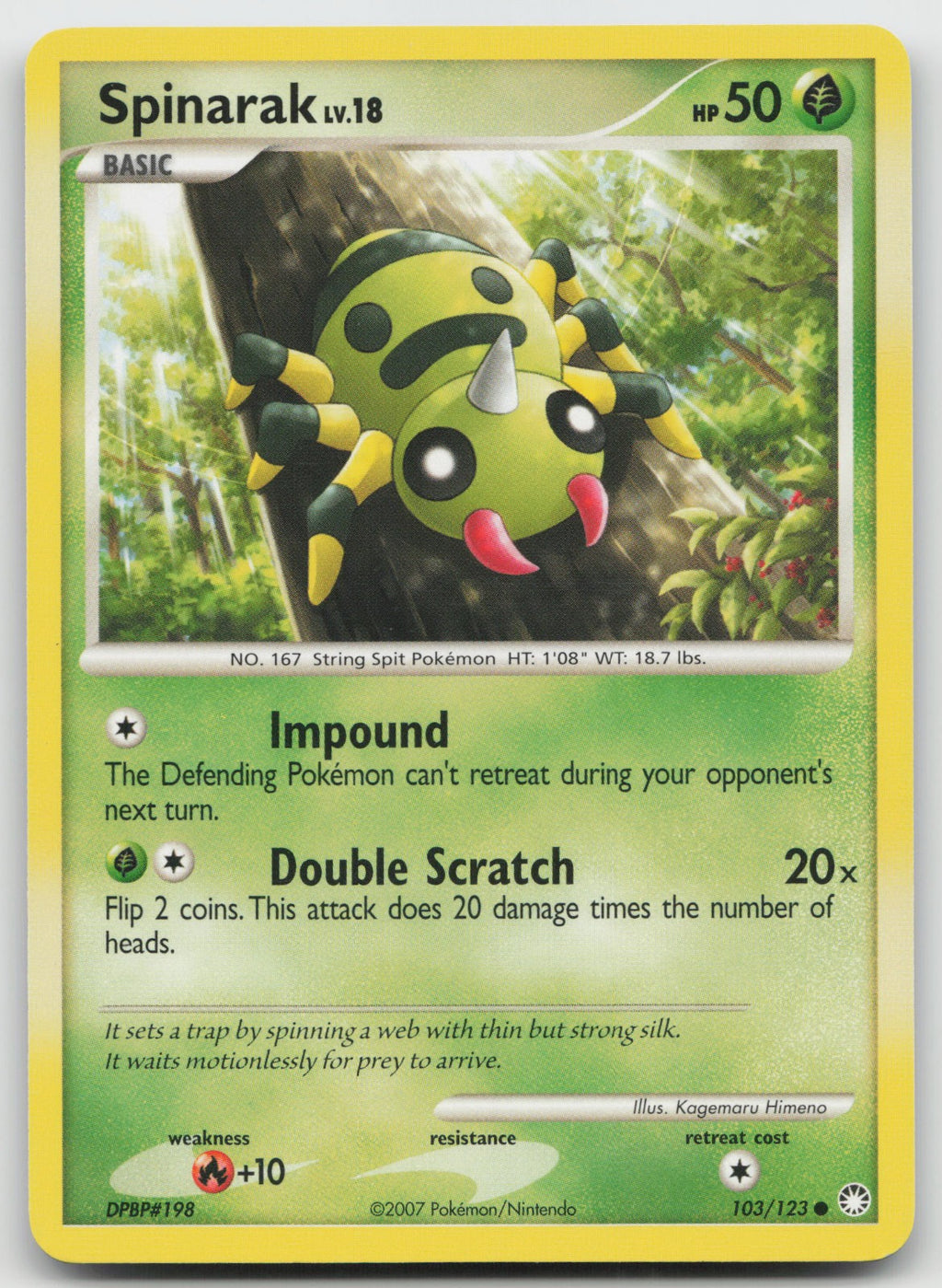Spinarak Common Mysterious Treasures 103/123 LP
