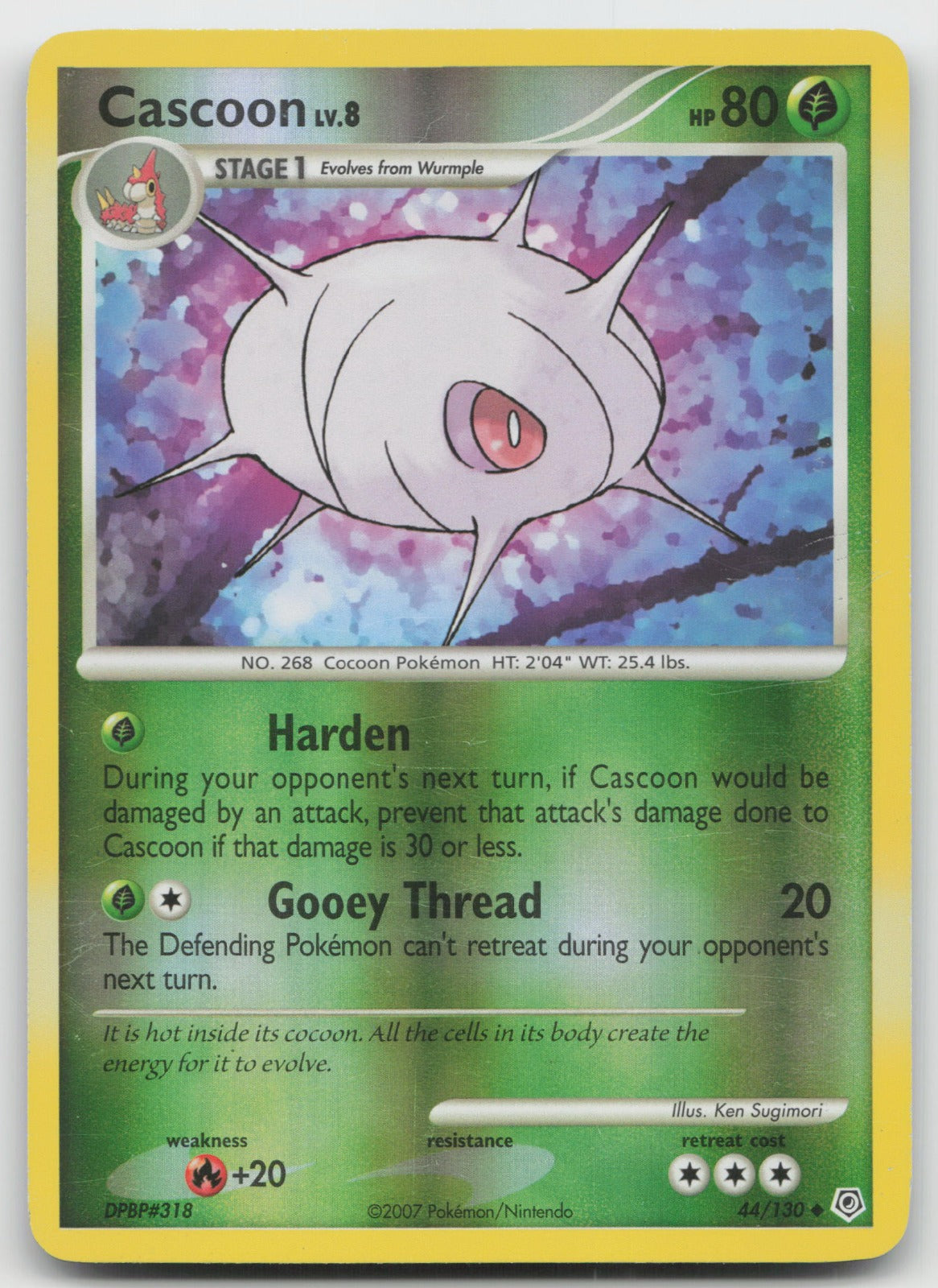 Cascoon Uncommon Reverse Holo Diamond and Pearl 44/130 VLP