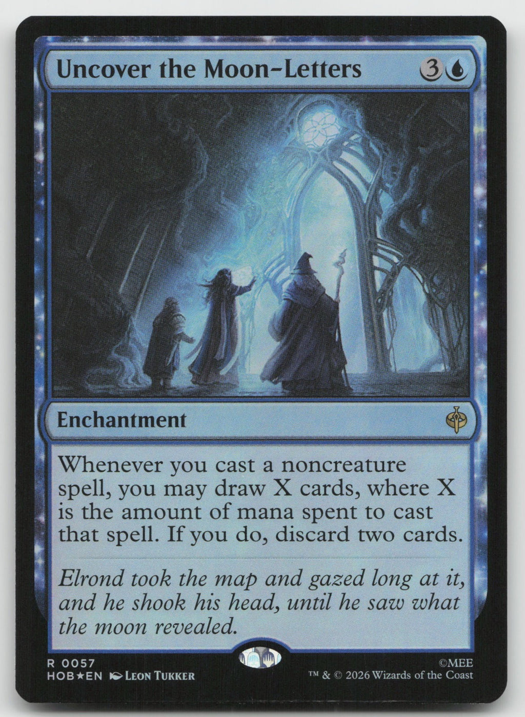 Uncover the Moon-Letters Foil R The Hobbit 57 NM