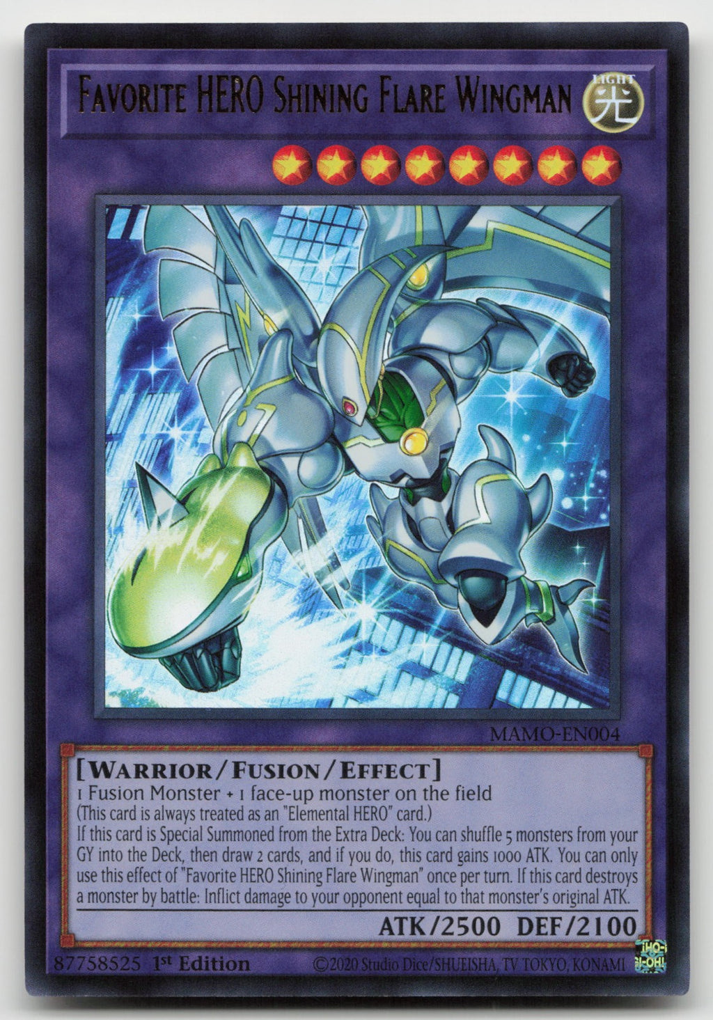 Favorite HERO Shining Flare Wingman Ultra Magnificent Monsters MAMO-EN004 NM