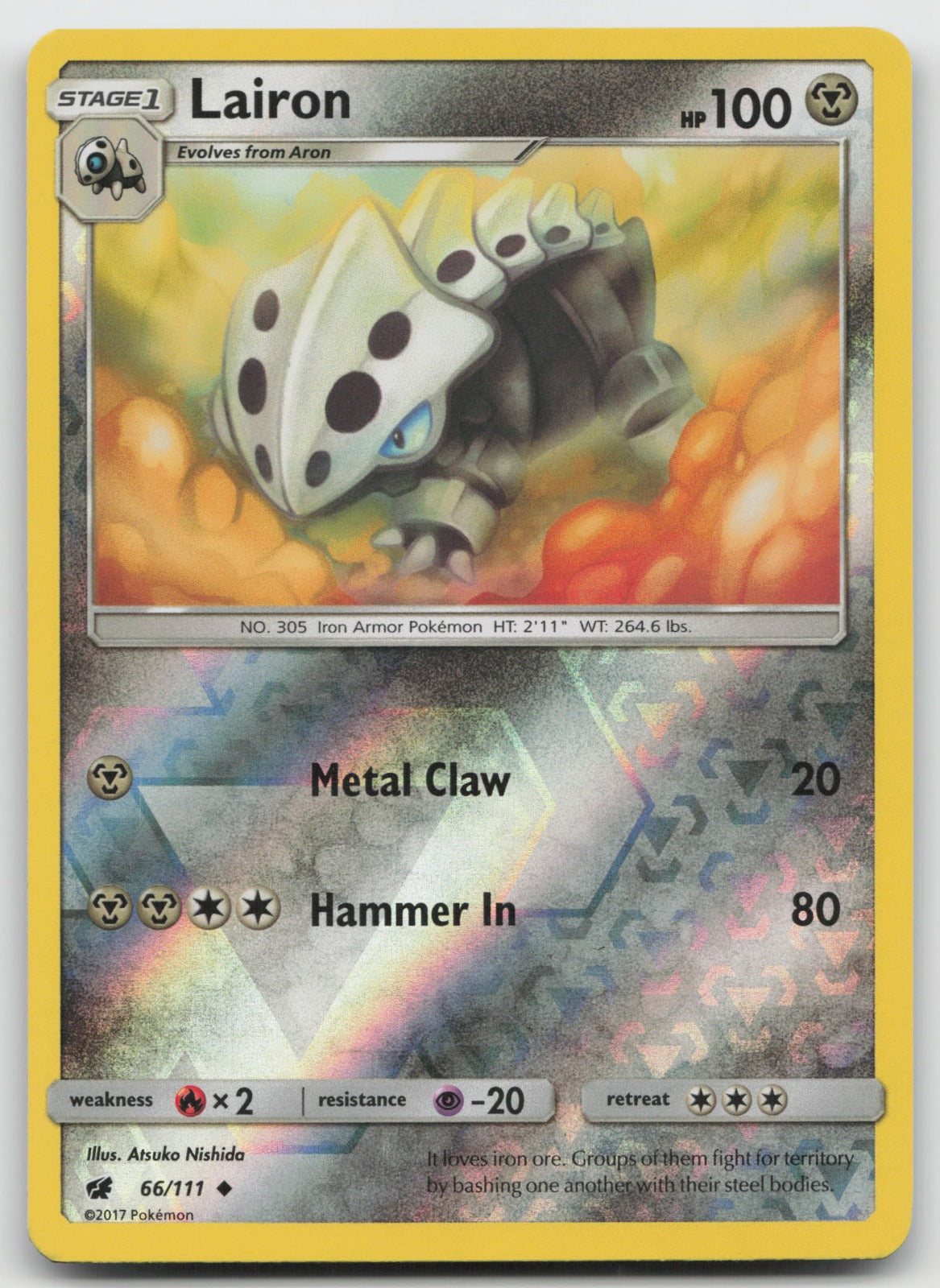Lairon Reverse Holo Uncommon SM - Crimson Invasion 66/111 LP