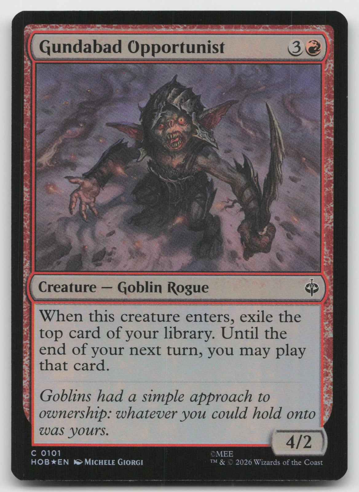 Gundabad Opportunist Foil C The Hobbit 101 NM