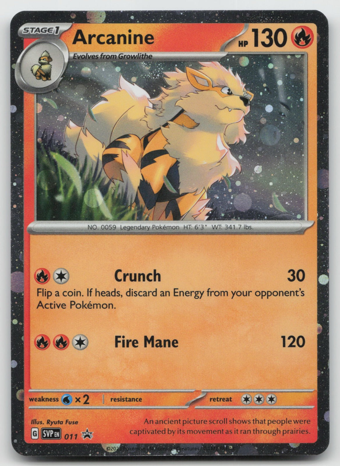 Arcanine Holo SV: Scarlet & Violet Promo Cards SVP011 NM