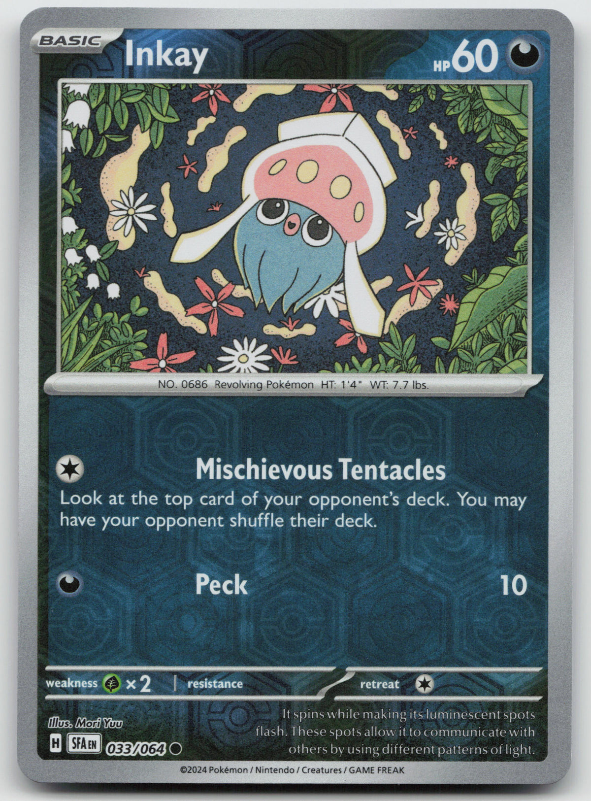 Inkay Common Reverse Holo SV: Shrouded Fable 033/064 NM