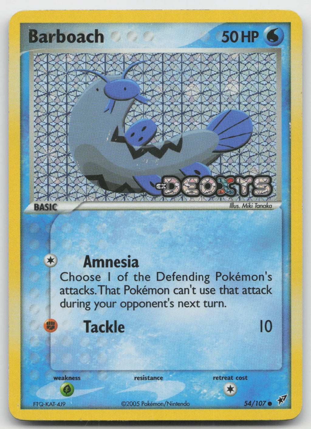 Barboach Common Reverse Holo Deoxys 54/107 LP