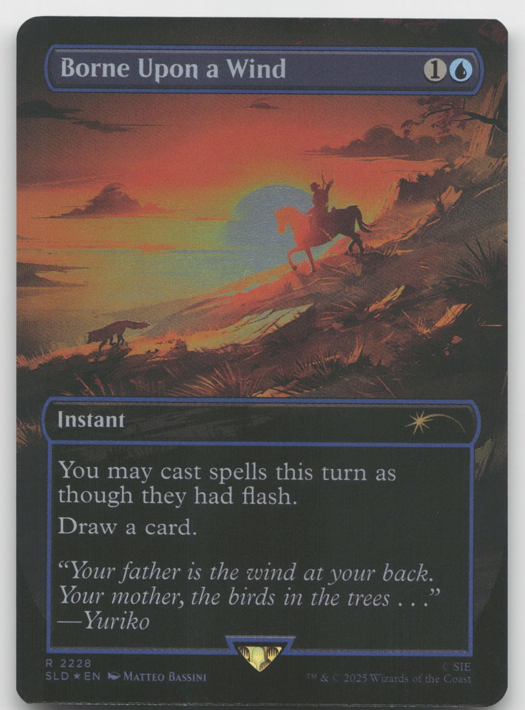 Borne Upon a Wind (Rainbow Foil) R Foil Secret Lair Drop Series 2228 NM