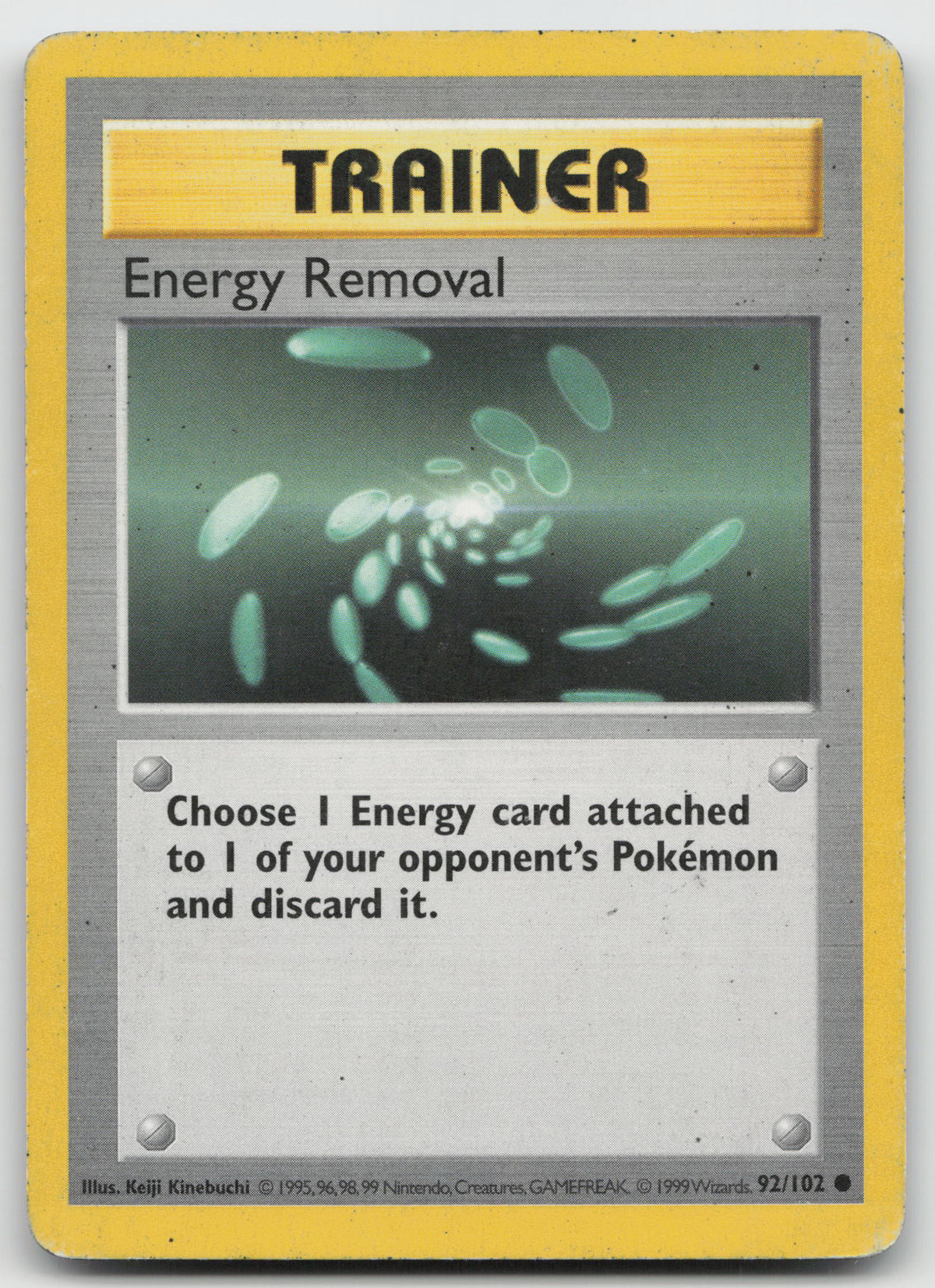 Energy Removal Common Normal Base Set (Shadowless) 92/102 DMG