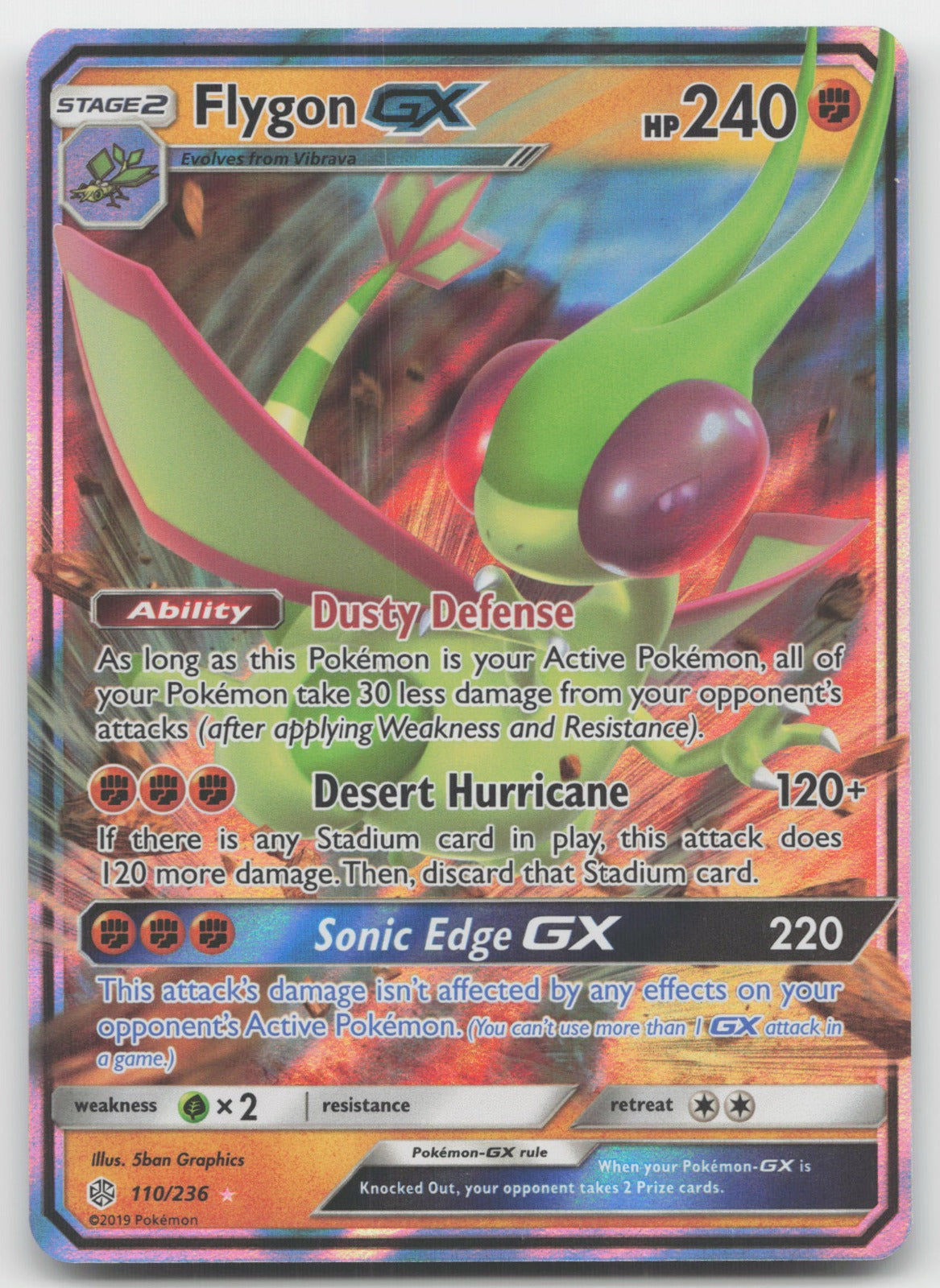 Flygon GX Holo Ultra Rare SM - Cosmic Eclipse 110/236 NM