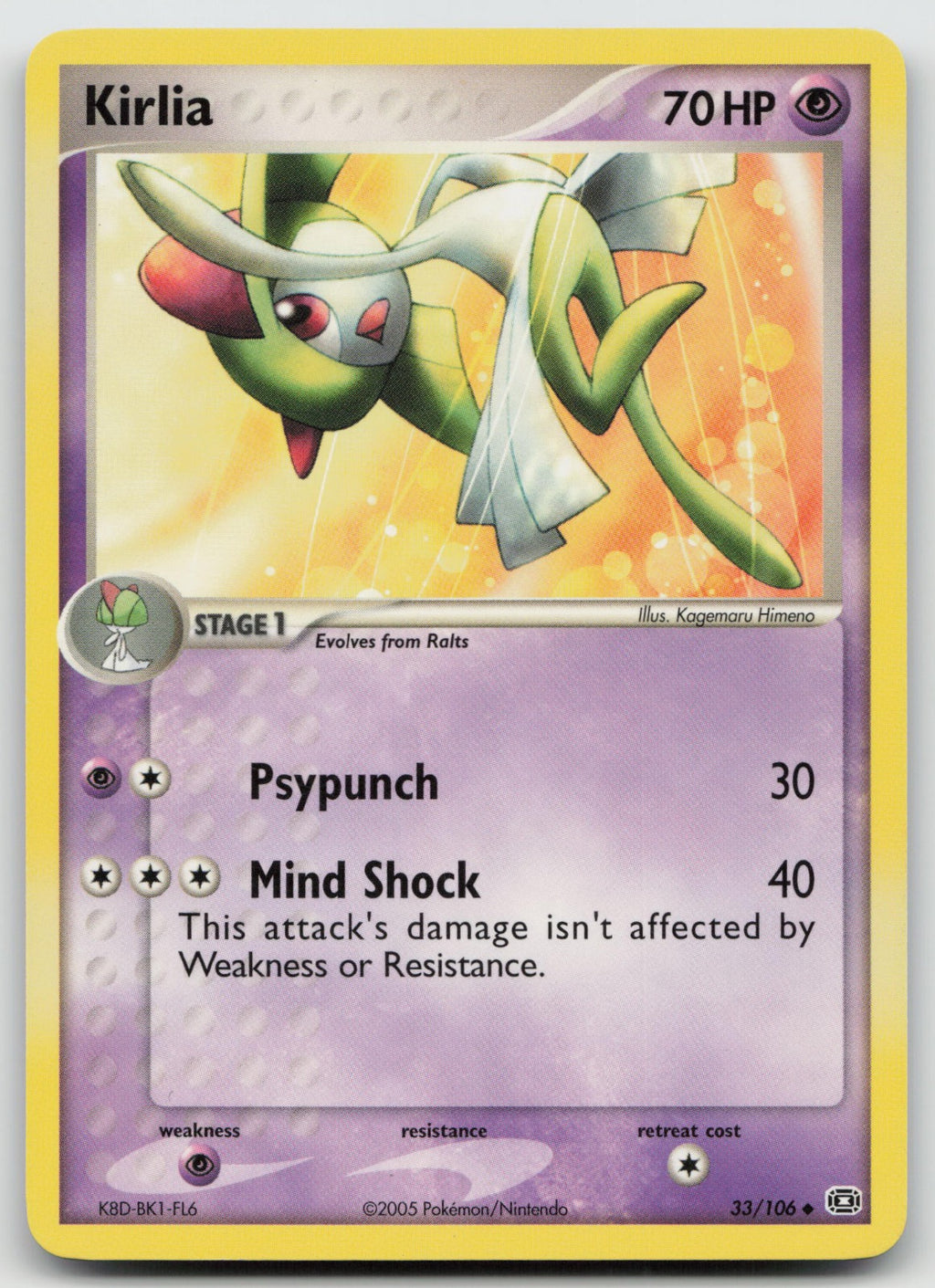 Kirlia Uncommon Emerald 33/106 NM