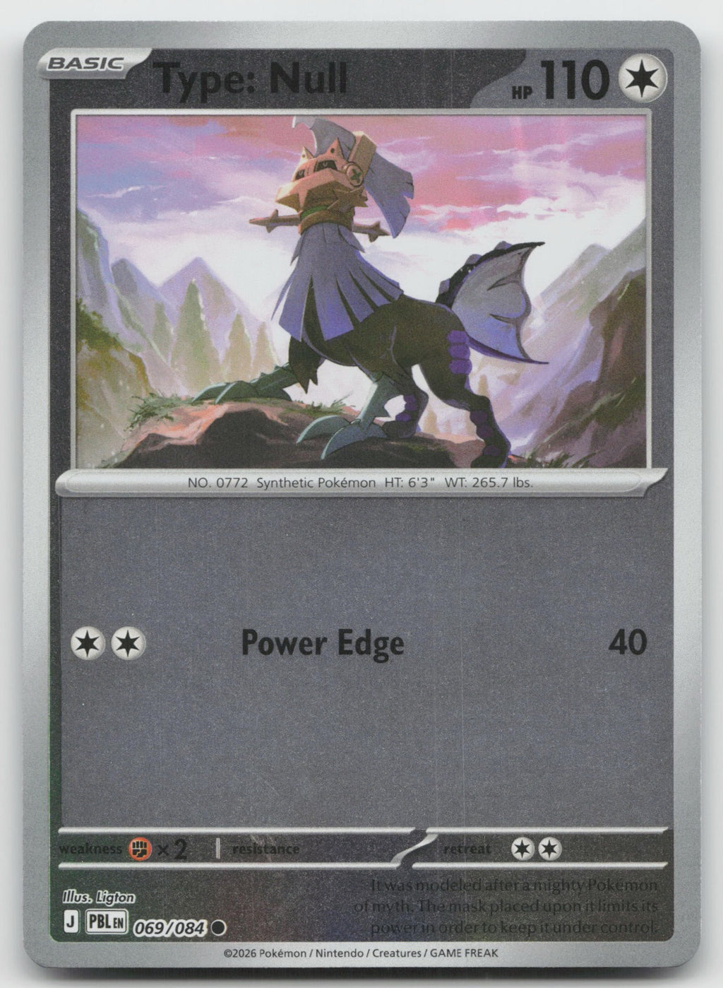 Type: Null Reverse Holo Common ME05: Pitch Black 069/084 NM