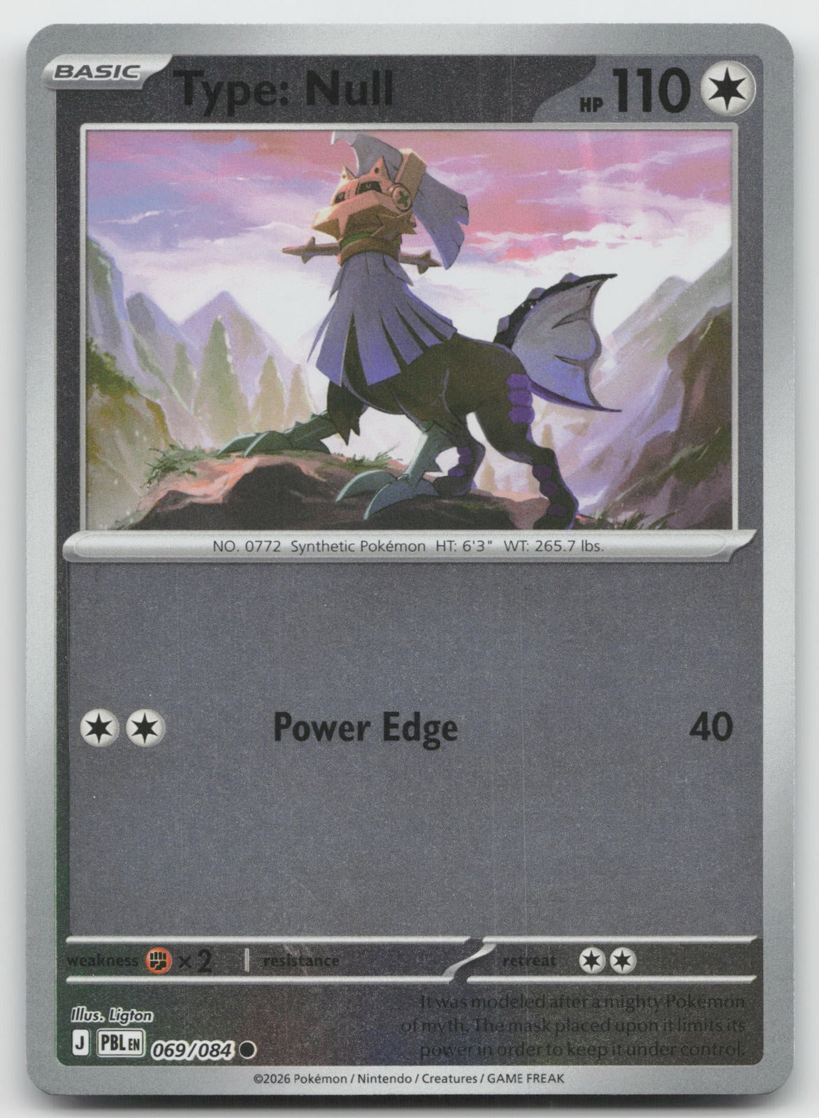 Type: Null Reverse Holo Common ME05: Pitch Black 069/084 NM
