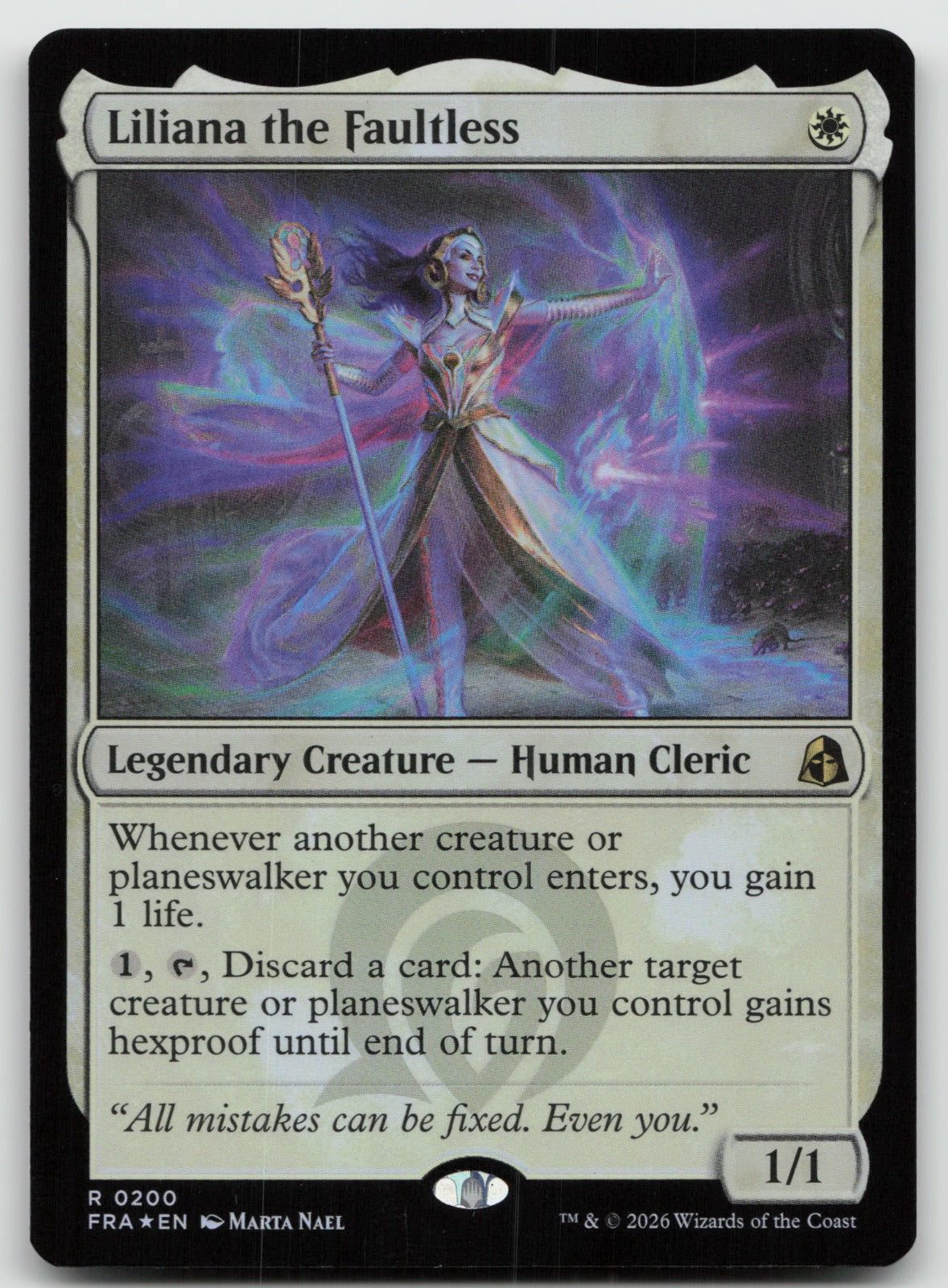 Liliana the Faultless R Foil Reality Fracture 200 NM