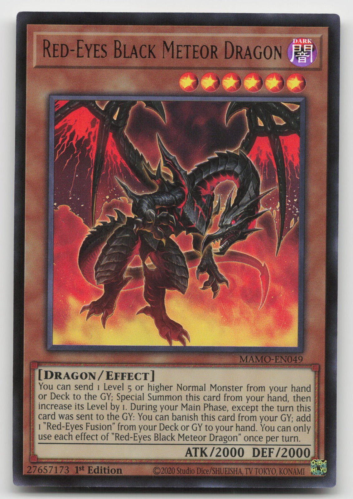 Red-Eyes Black Meteor Dragon 1st Ultra Rare Magnificent Monsters MAMO-EN049 NM