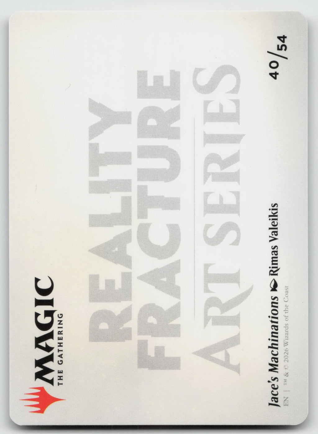 Jace's Machinations Art Card S Art Series: Reality Fracture 40 NM