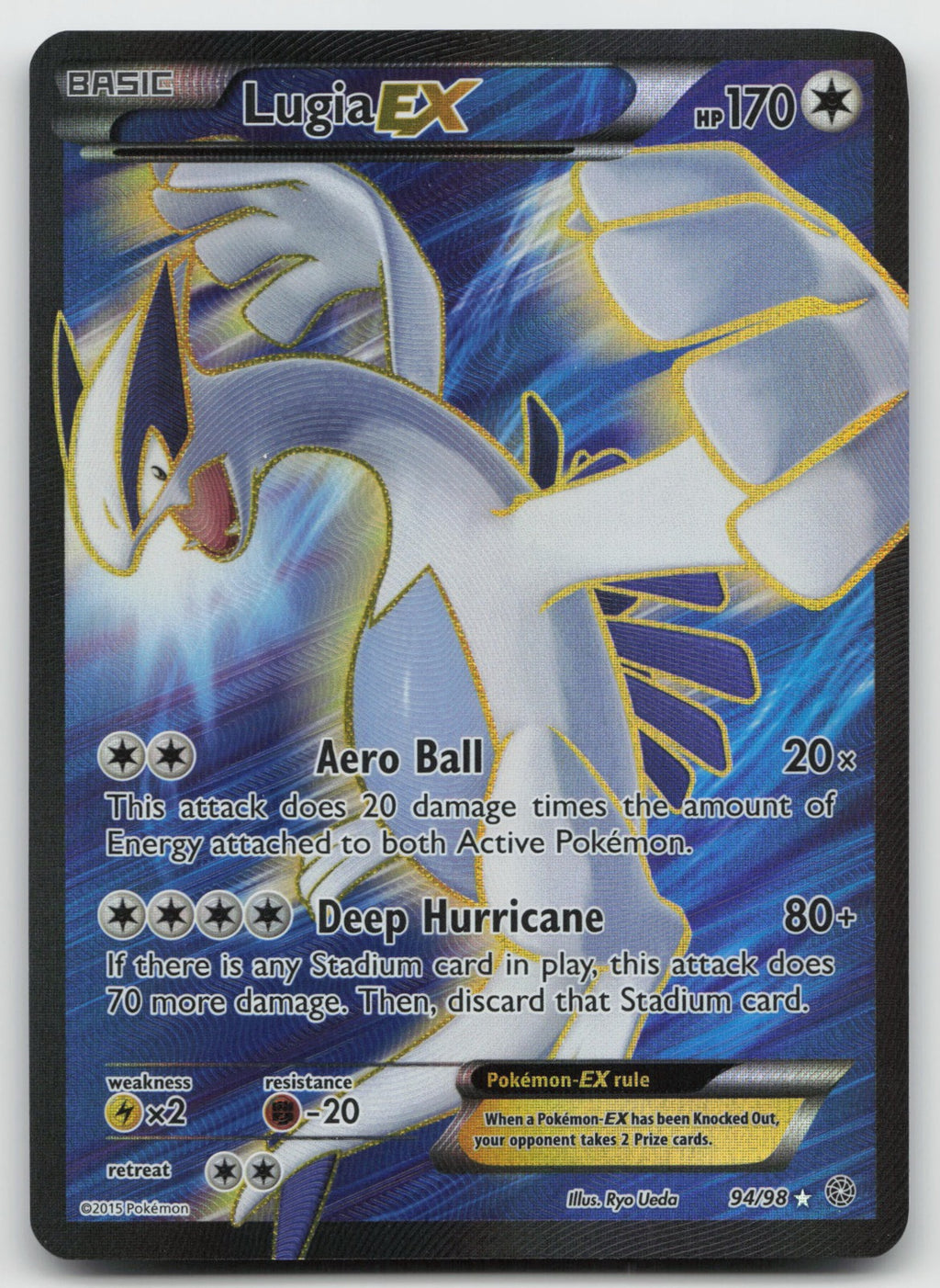 Lugia EX (Full Art) Holo Ultra Rare XY - Ancient Origins 94/98 VLP