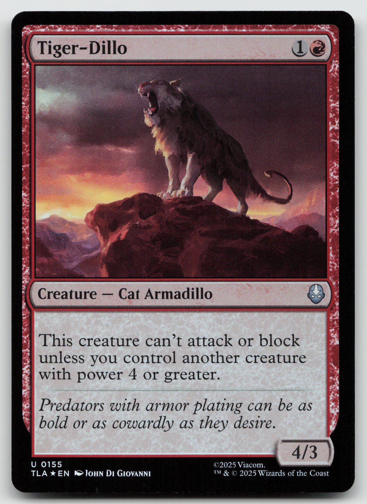 Tiger-Dillo U Foil Avatar: The Last Airbender 155 NM