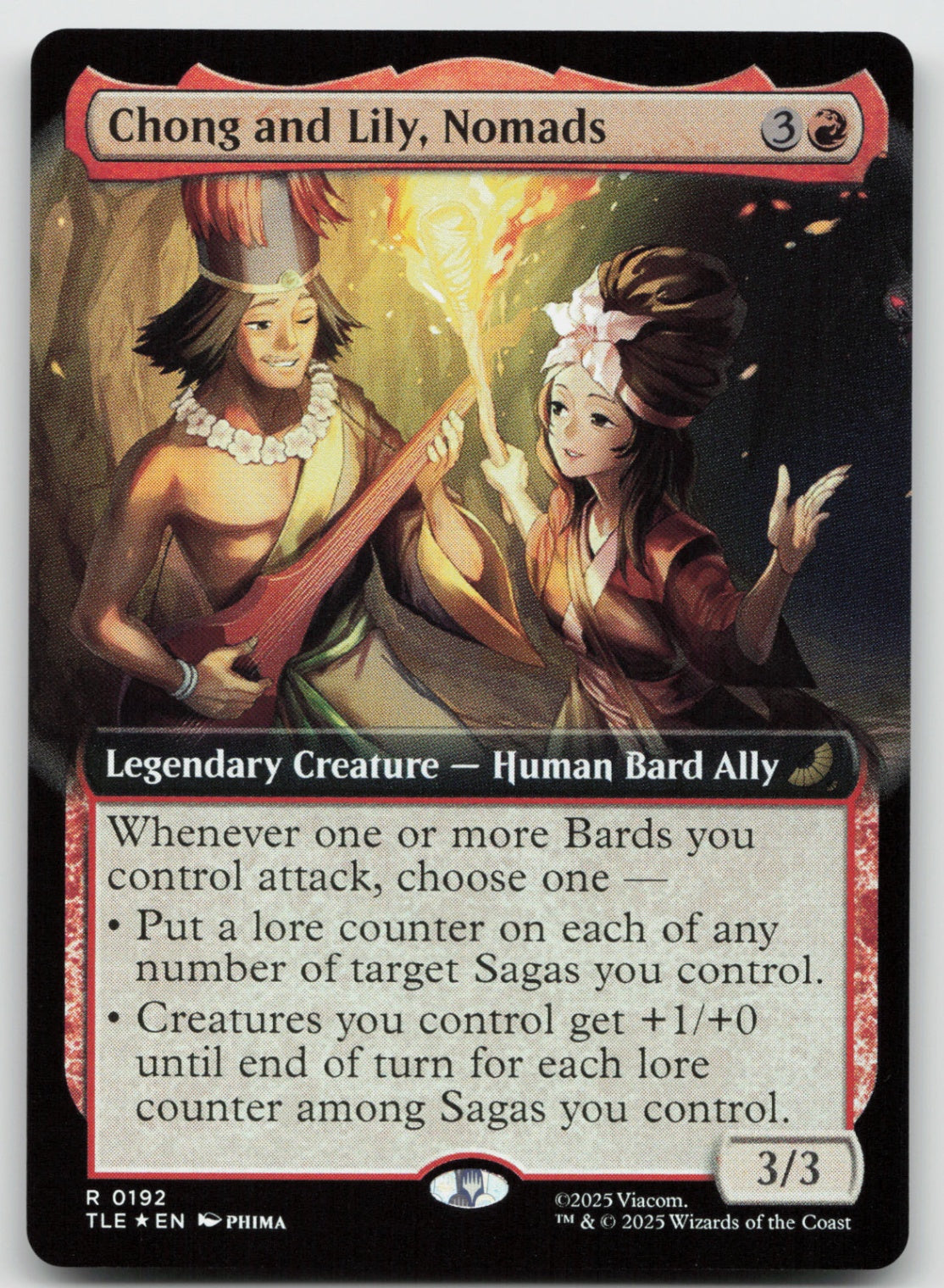 Chong and Lily, Nomads (Extended Art) R Foil Avatar: The Last Airbender: 192