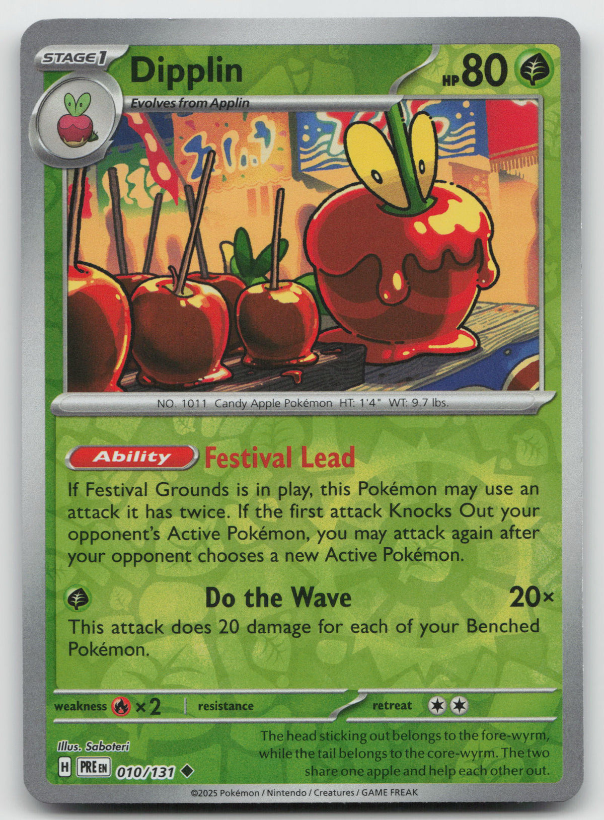 Dipplin Uncommon Reverse Holo SV: Prismatic Evolutions 010/131 NM