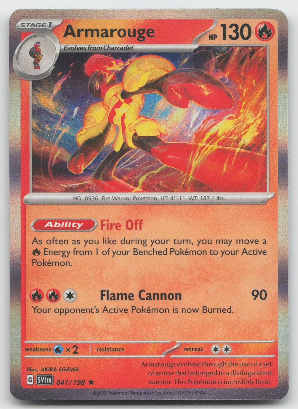 Armarouge Holo Rare SV01: Scarlet & Violet Base Set 041/198 NM