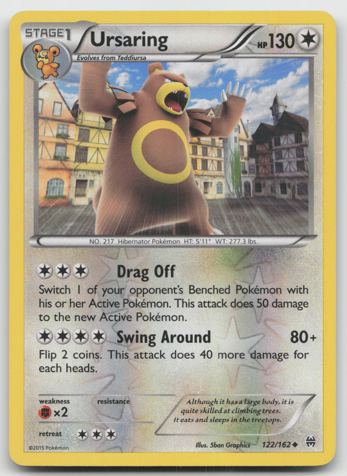 Ursaring Uncommon Reverse Holo XY - BREAKthrough 122/162 LP