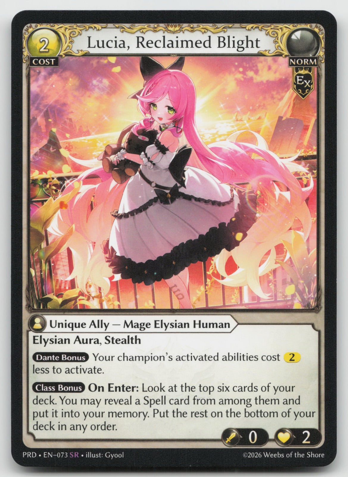 Lucia, Reclaimed Blight Super Rare .asphodel/paradise 073 NM