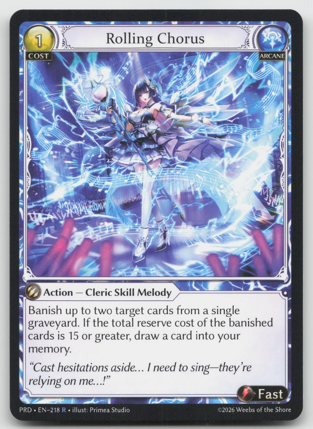 Rolling Chorus Rare .asphodel/paradise 218 NM