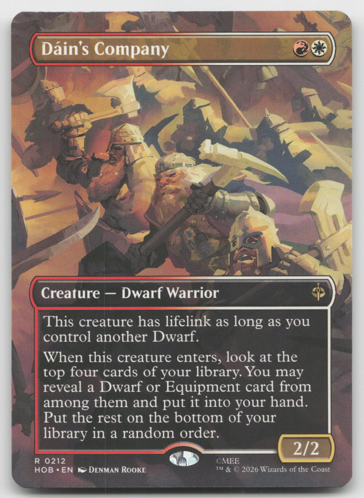 Dain's Company (Borderless) R The Hobbit 212 NM