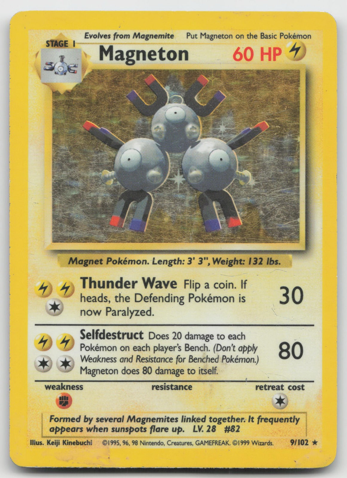 Magneton Holo Rare Base Set 9/102 DMG
