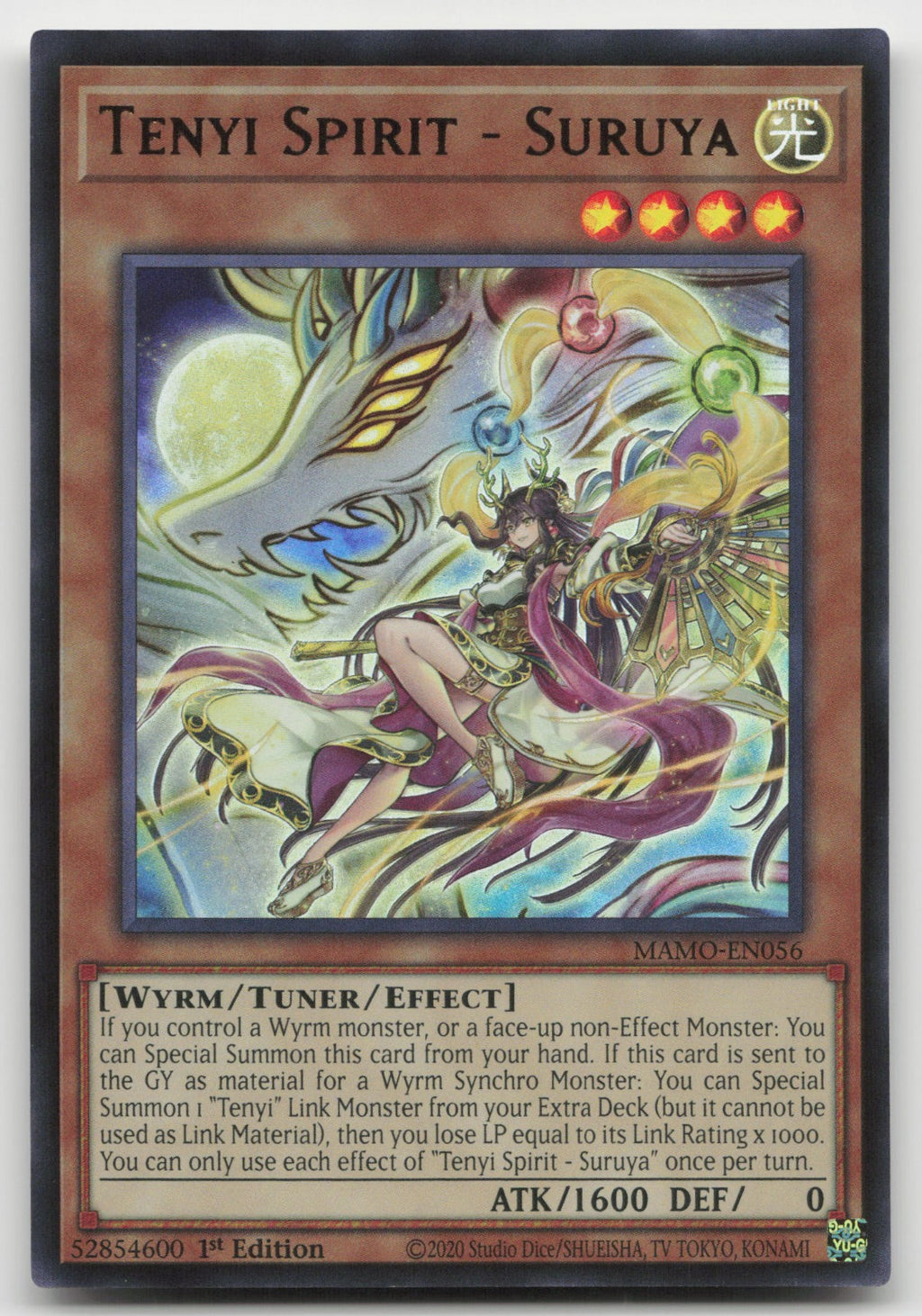 Tenyi Spirit - Suruya 1st Edition Ultra Rare Magnificent Monsters MAMO-EN056 NM