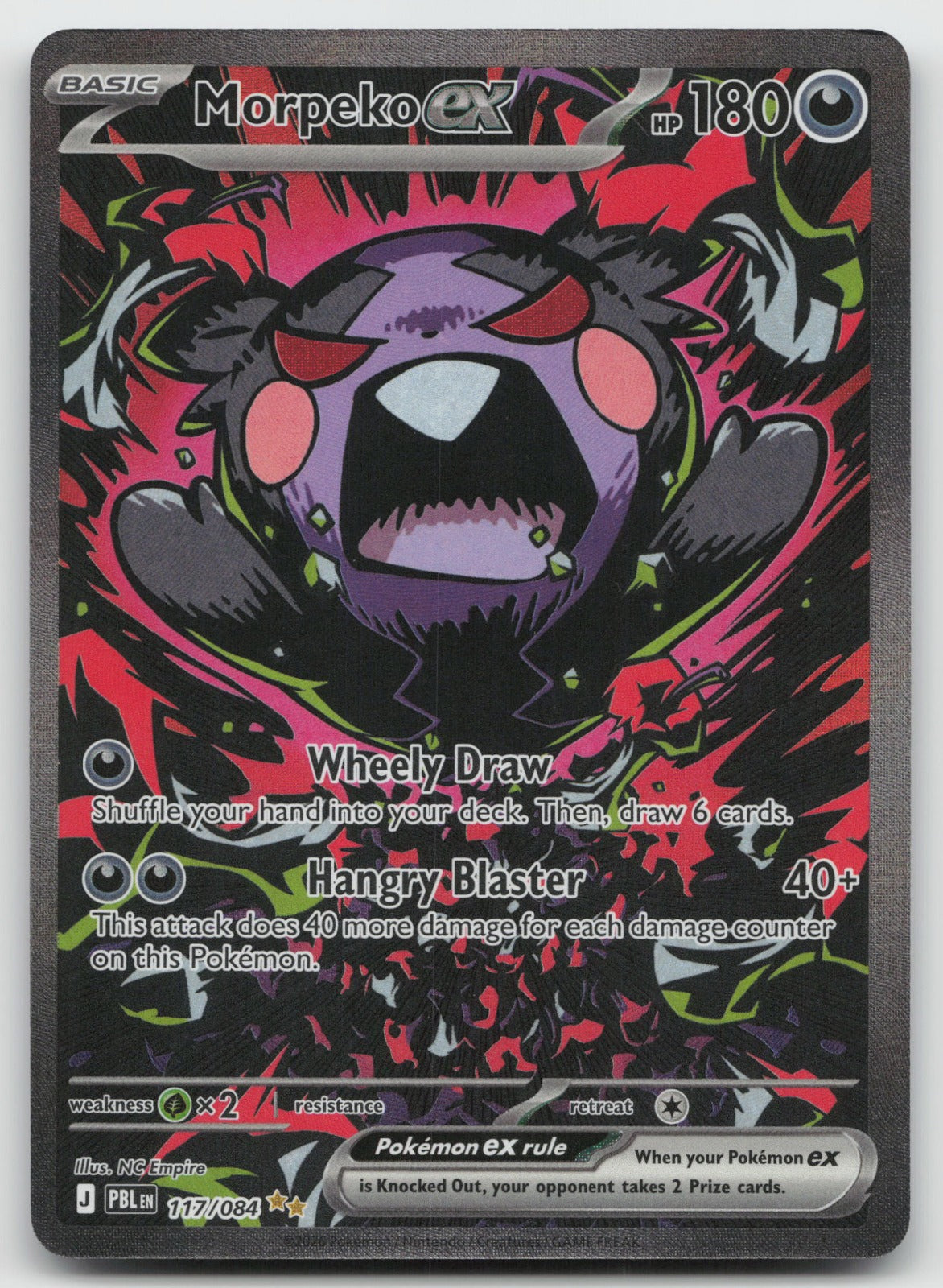 Morpeko ex Holo Special Illustration Rare ME05: Pitch Black 117/084 NM