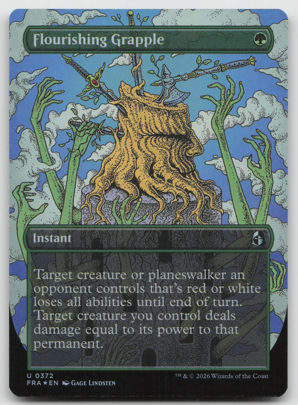 Flourishing Grapple (Borderless) U Foil Reality Fracture 372 NM